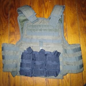 Tactical Vest with Black Pouches